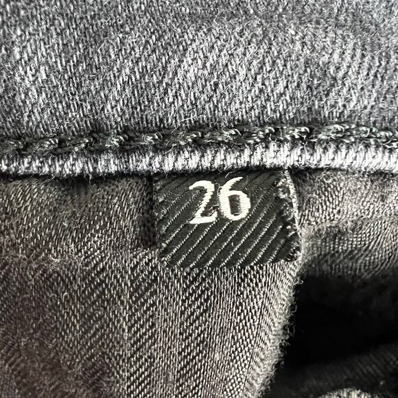 7 For All Mankind Dojo Jeans Women's Size 26 Black Wash Denim Flare Stretch - Picture 5 of 12